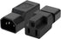 Dracaena 10 Pack IEC320 C14 Male to Nema 5-15R PDU USA UPS Extension Power Plug Adapter