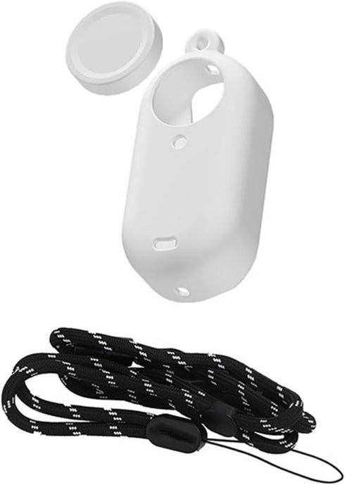 LICHIFIT Silicone Protective Case Set for Insta360 GO 3 Action Camera, Soft Shell Cover, Lens Cap, Neck Strap