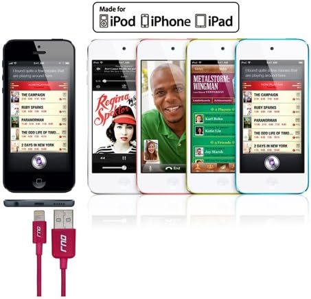 RND Apple Certified Lightning to USB Cable, 1.5FT, for iPhone, iPad, iPod, Pink