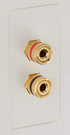 Monoprice Banana Binding Post - Two-Piece Wall Plate for 1 Speaker, Coupler Type, Gold