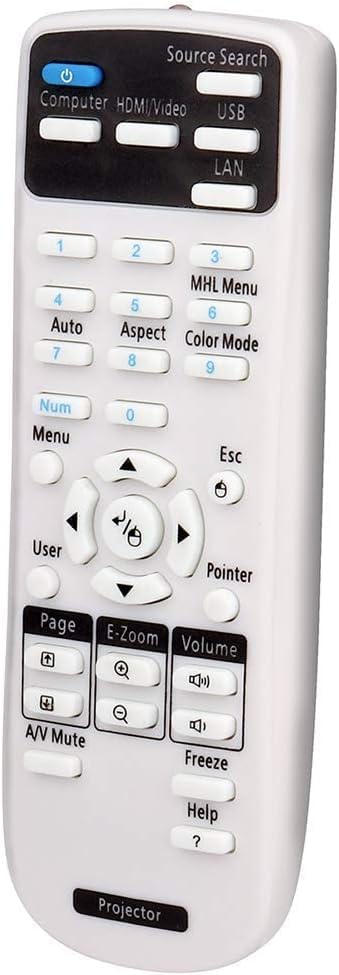 Replacement Remote Control for Epson Projectors EX3200 EX3240 EX5240 EX5250 EX7240 EX9200 VS240 VS340 VS345 PowerLite