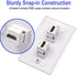 VCE 4K HDMI Keystone Jack 6-Pack, HDMI Female to Female Adapter Coupler for Keystone Wall Plate, White