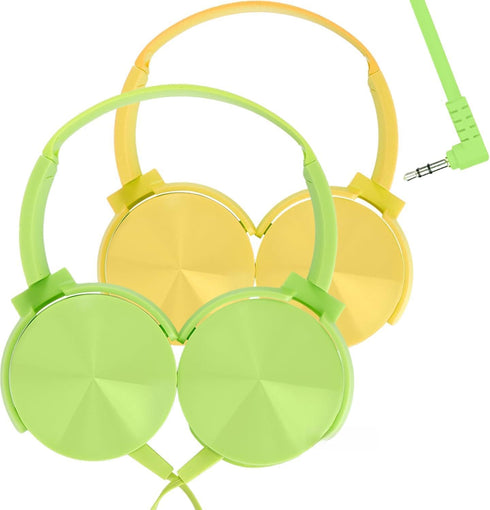 2 Pack Kids Headphones for School Classroom K-12, Swivel Foldable, HD Stereo,