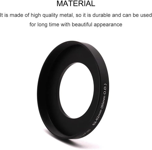 Step-up Ring for Mirrorless DSLR Cameras Camcorder Video Compatible with 52mm Lens to 85mm Lens Matte Box O.D, LingoFoto Lens Adapter Ring