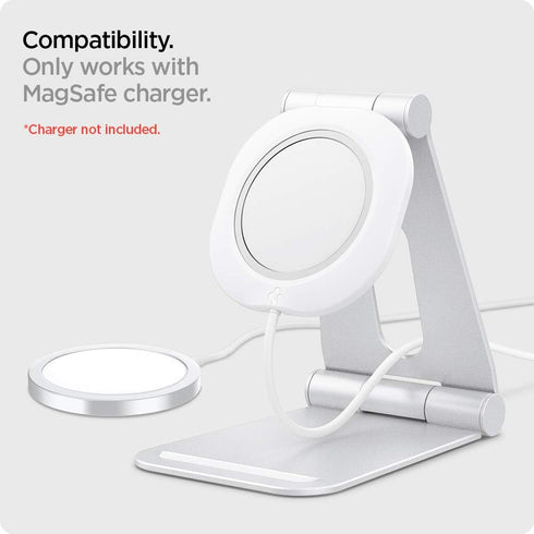 Spigen Mag Fit S Designed for MagSafe Charger Stand - Aluminum Adjustable Phone Stand Compatible with iPhone