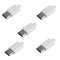 cablecc 5set DIY 24pin USB 3.1 Type C USB-C Male Plug Connector SMT Type with 3.5mm SR and Housing Cover, White