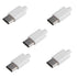 cablecc 5set DIY 24pin USB 3.1 Type C USB-C Male Plug Connector SMT Type with 3.5mm SR and Housing Cover, White