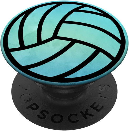 PopSockets PopGrip Volleyball Blue Watercolour: Swappable Grip for Phones & Tablets