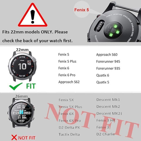 ANCOOL Compatible with Fenix 6 Bands 22MM Easy-fit Soft Silicone Watch Band Replacement for Fenix 7/Fenix 6 Pro/Fenix 5/Fenix 5 Plus/Approach S60/S62/Quatix 6 Smartwatches(Brown)