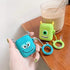 3 in 1 Protective Funny Cute Case Cover for Apple AirPods (2nd/1st Generation) with Cleaner Kit & Keychain (Mike)
