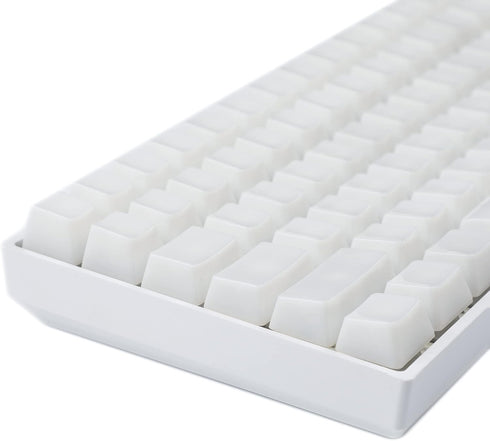 YMDK 120 Keys ABS ANSI ISO 1.5mm Blank Milk Fog OEM Profile Shine Through Keycap for MX Mechanical Keyboard RGB GK61 96