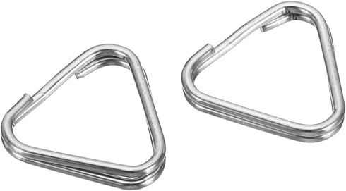 PATIKIL Camera Strap Lug Ring, 8 Pack Metal Triangle Split Ring Hook Adapter for Camera Shoulder Strap, Silver Black