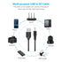 Belker Universal 5V DC 5.5 2.1mm Jack Charging Cable, USB to DC Power Cable with 14 Interchangeable Plugs, Max 3A