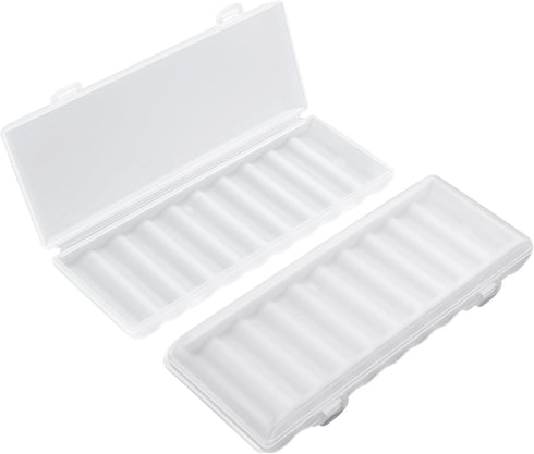 PNGKNYOCN AA Battery Storage Case, Portable Transparent Plastic for 10 AA Batteries, 2-Pack