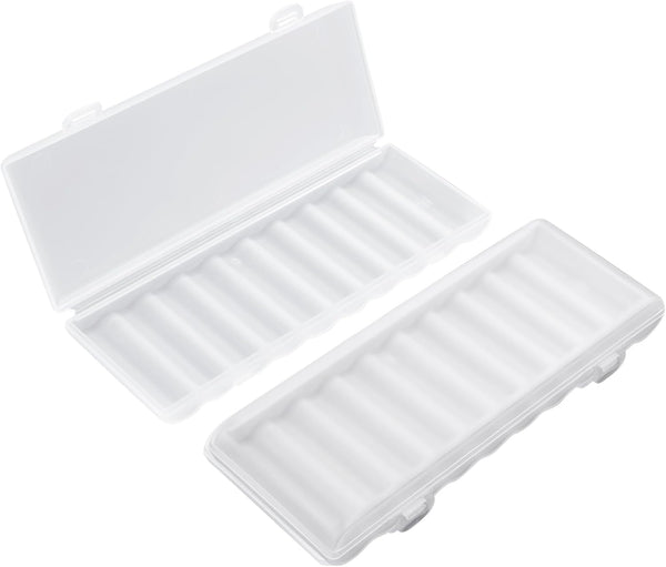 PNGKNYOCN AA Battery Storage Case, Portable Transparent Plastic for 10 AA Batteries, 2-Pack