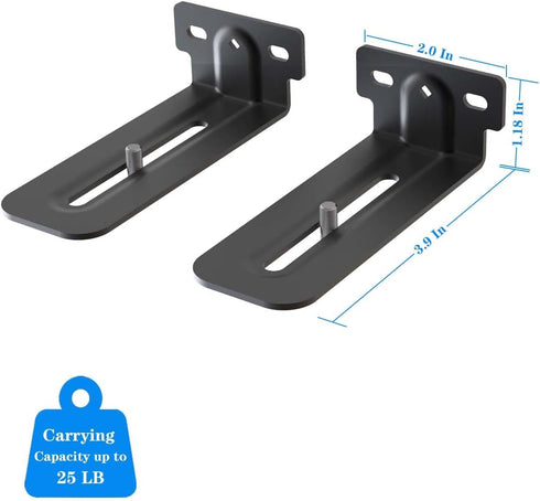 Agandax Dolby V01) Soundbar Wall Mount Bracket Universal Soundbar Mount Shelf Depth Adjustable for Bose, Samsung