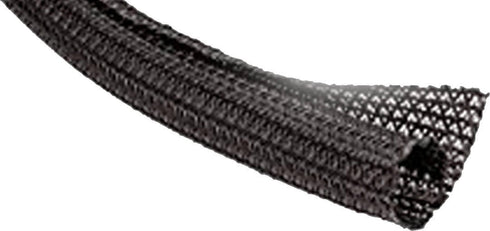 Braided Sleeving, 0.500" In., Black, 10 Ft.