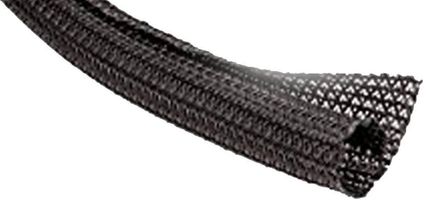 Braided Sleeving, 0.500" In., Black, 10 Ft.