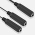 Duttek Y Cable, 6.35mm Mono TS Female to 2x6.35mm Mono TS Female Splitter, 20cm/8inch (635F-2FMTS)