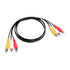 EYEZING 3RCA 24K (5ft-1pcs) RCA Cables, Cable Audio Video Gold Plated Connecting Audio Video Components AV Male to Male