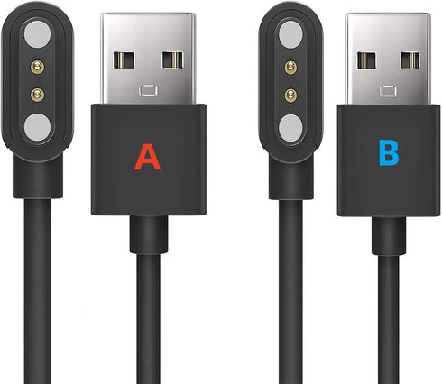 Universal Magnetic Smart Watch Charger, da fit Smartwatch Accessories 2 Pin Replacement Charger Cable, 2 Pack