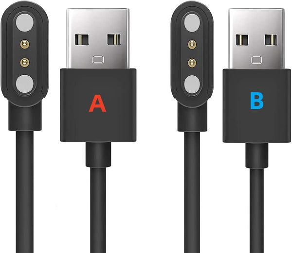 Universal Magnetic Smart Watch Charger, da fit Smartwatch Accessories 2 Pin Replacement Charger Cable, 2 Pack