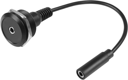 QIANRENON TRS 3.5mm Short Cable Threaded Fixing Audio Adapter 3.5mm Female to Female Stereo Jack