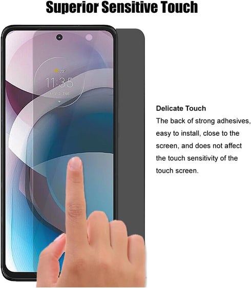 (3+3) Motorola One 5G Ace/One 5G UW Ace/Moto G 5G (2020) Anti Spy Tempered Glass Privacy Screen Protector and Camera