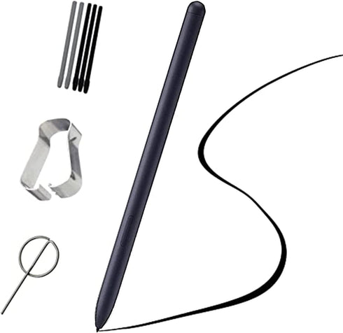 Galaxy Tab S8 Ultra, S8 Plus, S8 Stylus Pen Replacement, Tips/Nibs, Card Pin, Without Bluetooth, Black