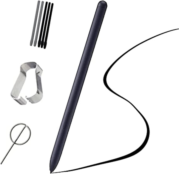 Galaxy Tab S8 Ultra, S8 Plus, S8 Stylus Pen Replacement, Tips/Nibs, Card Pin, Without Bluetooth, Black