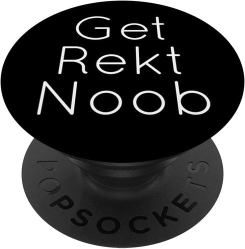 Get Rekt Noob (wrecked) Video Game PopSockets PopGrip, Swappable Grip for Phones & Tablets