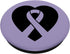 Hodgkin Lymphoma Awareness Purple Ribbon Heart Support PopSockets Swappable PopGrip