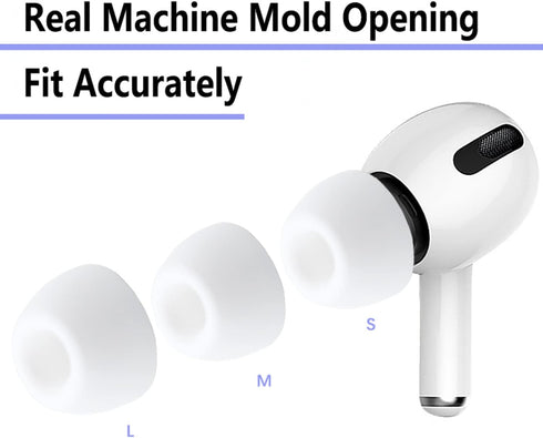 3 Pairs Ear Tips Replacement for Airpods Pro with Noise Reduction Hole, Soft Silicone Eartips Compatible with Airpods