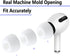 3 Pairs Ear Tips Replacement for Airpods Pro with Noise Reduction Hole, Soft Silicone Eartips Compatible with Airpods