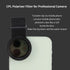 37MM Circular Universal Clip-on Design Portable Polarizer Camera Lens CPL Filter, Professional CPL Lens - Black