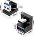 180 Degree USB A Male to USB C Female Adapter, Back Angled Opposite U Shape USB A Female to Type C Male Cable Connector Support 10Gbps & Data Transfer, for Laptops/Phone/Tablet