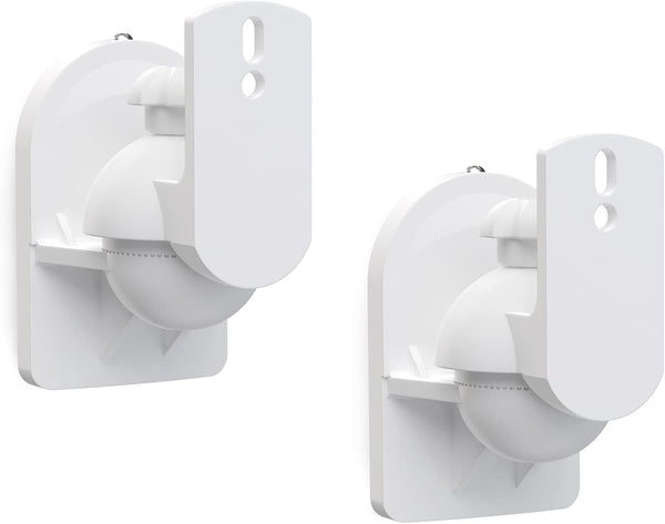 WALI Speaker Wall Mounts, Bookshelf Speaker Wall Mount Brackets, Surround Sound Speaker Mounts, 2 Pack, White