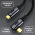 NFHK USB4 Cable 120cm: 40Gbps, 100W Charging, 8K@60Hz, 5K@60Hz, Compatible with Thunderbolt 3/4.