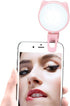 OURRY Mini Rechargeable Selfie Clip on Ring Light, 9 Level Adjustable Brightness, 32 LED, USB Flash Lighting - Pink