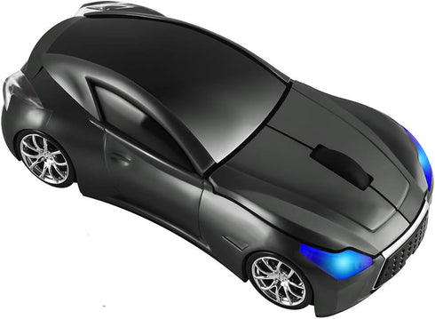 elec Space Cool Sport Car Shape Wireless Mouse - 2.4GHz Optical Cordless Mice with USB Receiver, 1600DPI