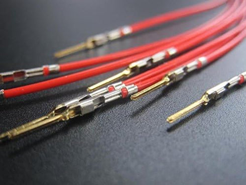 NOYITO Motherboard Extension Cable Set 22AWG Silver Plated Cable with Gold-plated Plug for PC DIY (0.3m, Red)