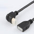 Bluwee 90-Degree (0.5FT) HDMI Extension Cable High Speed Angle Male to Female Wire Cord Extender - Gold Plated Plugs