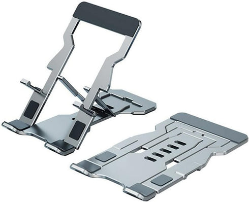 Aluminum Alloy Foldable Phone Stand, Portable Adjustable Height Cell Phone Holder Cradle Dock for Most Phones