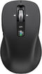 Wireless Bluetooth Mouse (USB + BT1 + BT2), Full Size, Multi-Device Silent Mouse for Computer, Laptop, iPad (Black)
