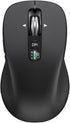 Wireless Bluetooth Mouse (USB + BT1 + BT2), Full Size, Multi-Device Silent Mouse for Computer, Laptop, iPad (Black)