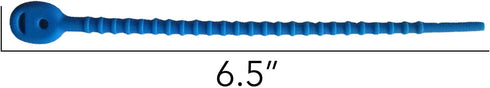 Multi Purpose Silicone Zip Ties, 20 pcs, 6 inch Cable Ties, Double Lock Twist Ties in Multi Color (Red, Blue, Green,