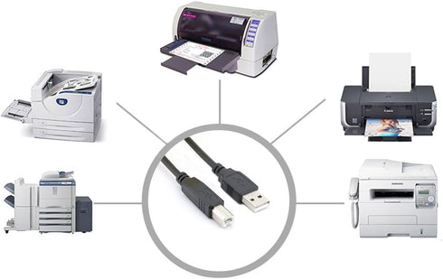 USB 2.0 A Male to B Male Cable for Printer Scanner - 25 Feet