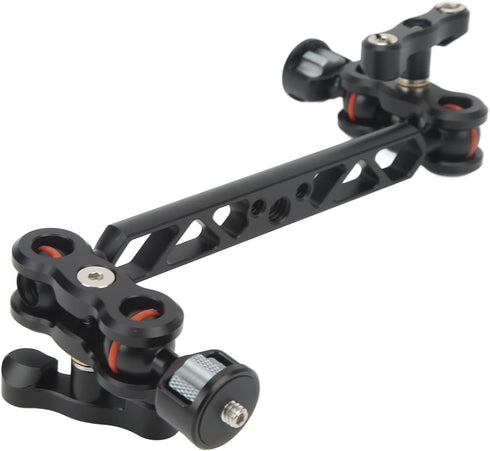 KIMISS 13in Articulating Arm Camera Mount, Adjustable CNC Aluminum Alloy with 1/4" and 3/8" Thread for Microphone