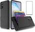 Asuwish Phone Case for Samsung Galaxy A71 5G with Tempered Glass Screen Protector, Credit Card Holder, Slim Hybrid Black