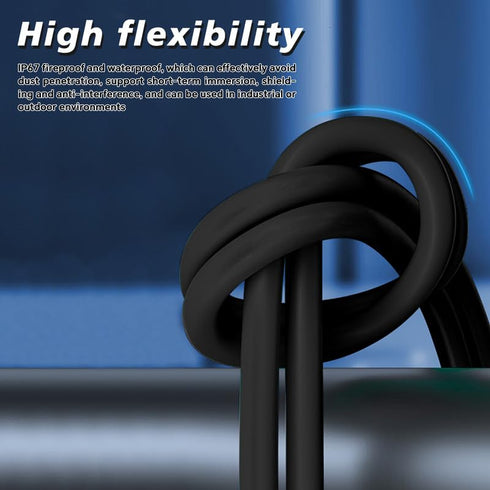 M12 to RJ45 Industrial Ethernet Cable: Automation Systems Interconnect, Cat5e SFTP 2M/6.6Ft